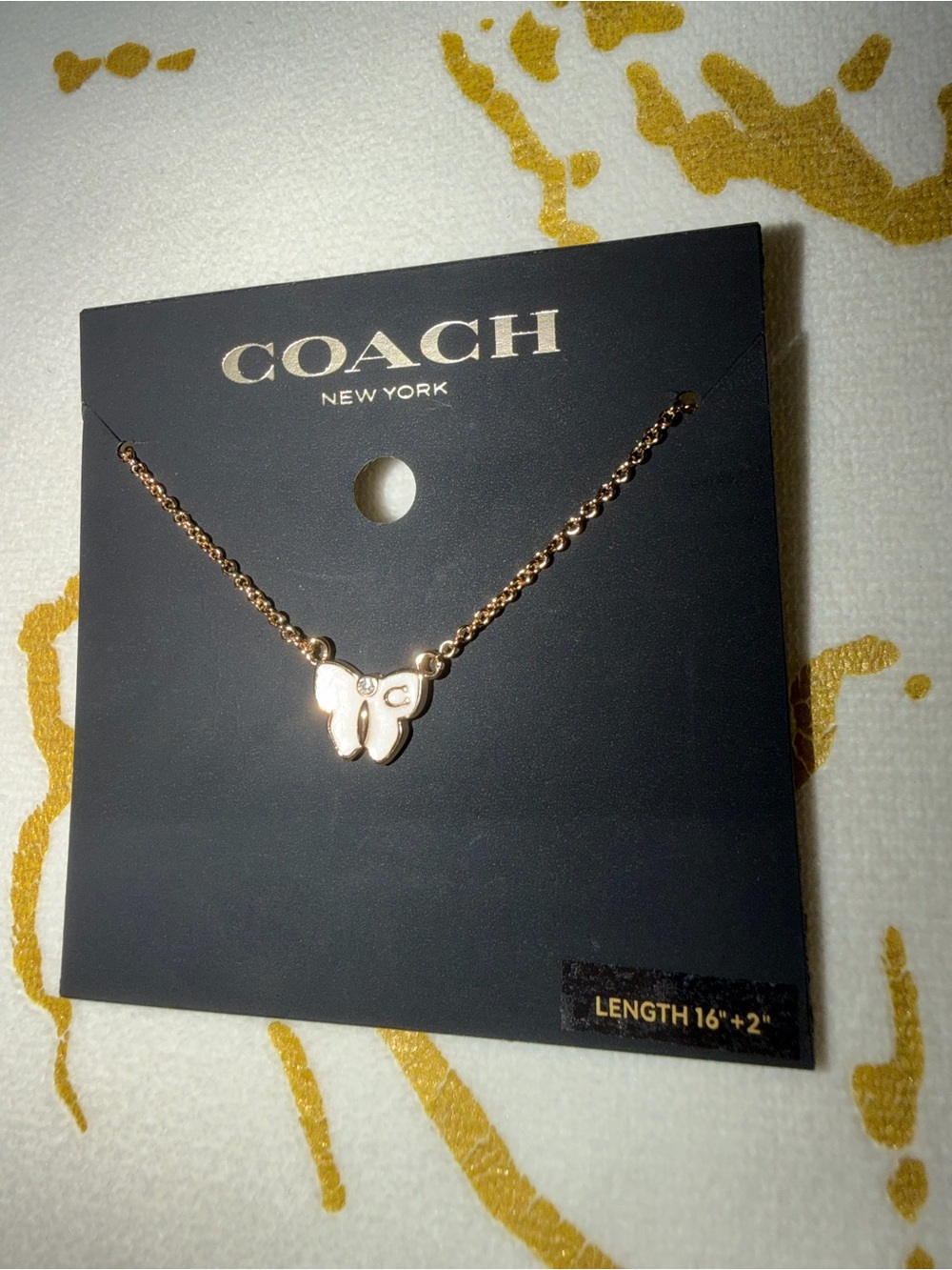 Coach Butterfly Charm Necklace
